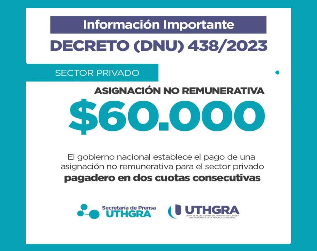 Asignación No Remunerativa – Decreto 438/2023